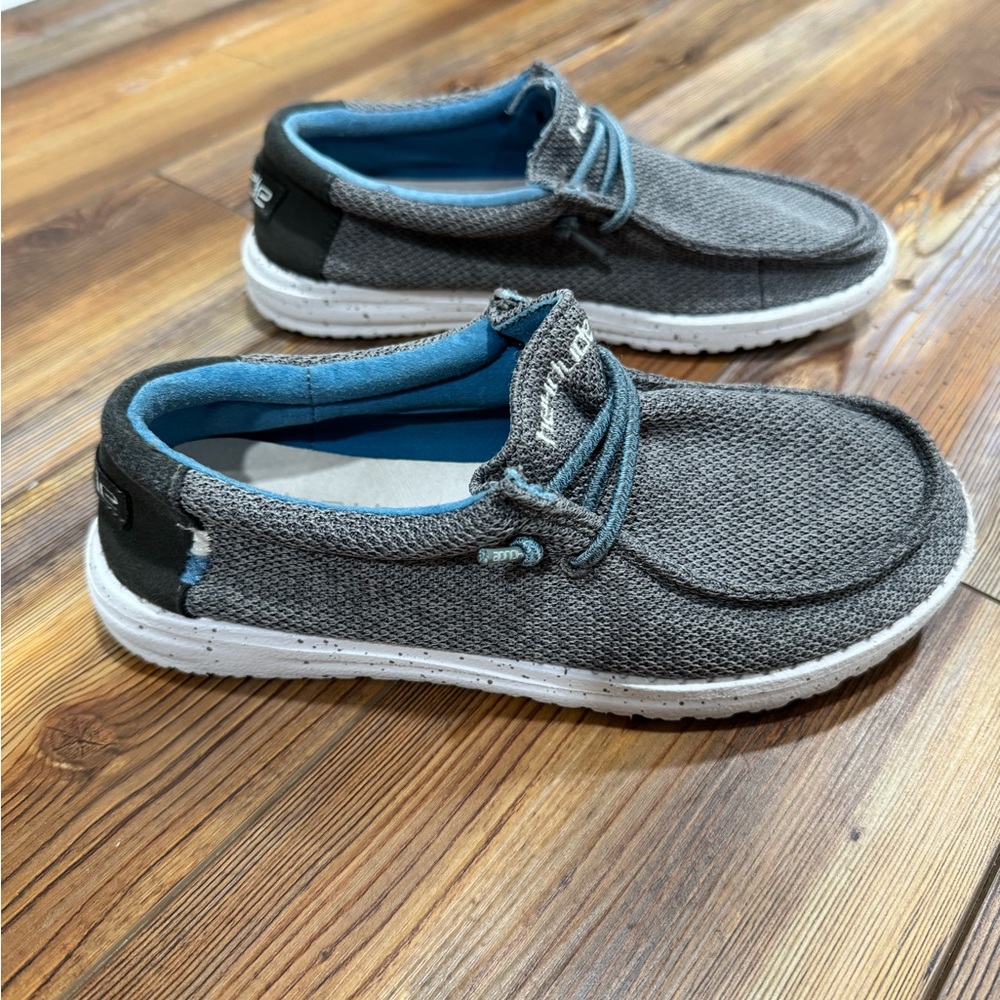 Hey Dude Kids' Gray and Black Slip-On Loafers